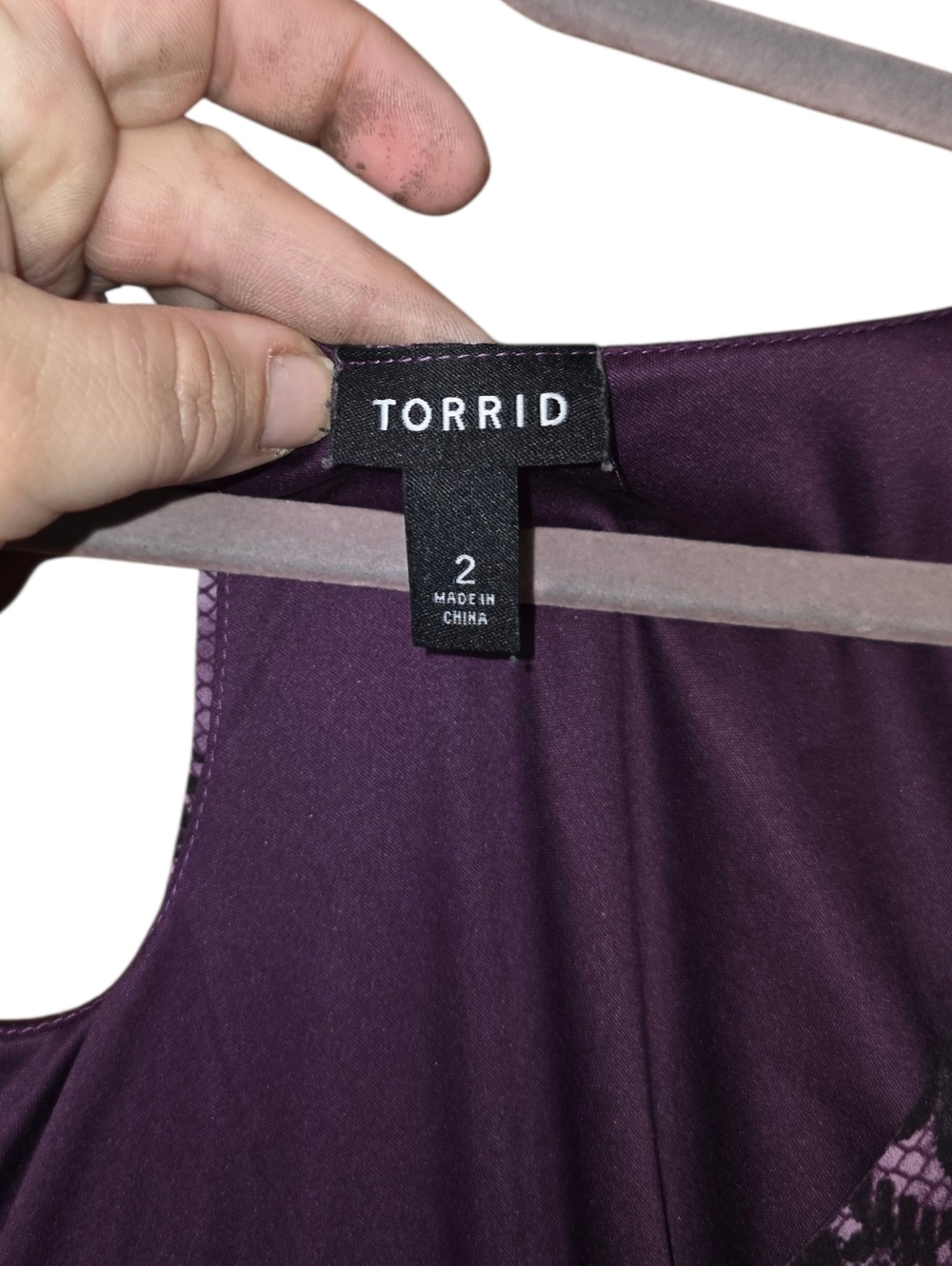 Torrid Purple Black Scoop Neck Dress - Picture 4 of 5